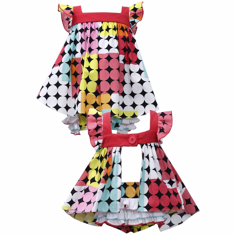 Baby Girls 3M-24M Open Back Geometric Dot Dress