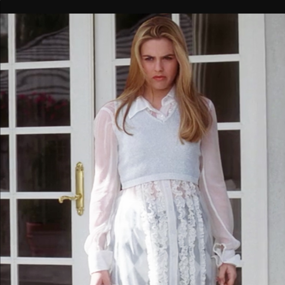 Clueless white and black 2 piece outfit Reserved!