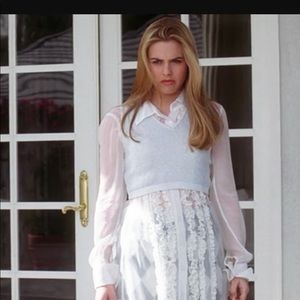 Clueless white and black 2 piece outfit Reserved!