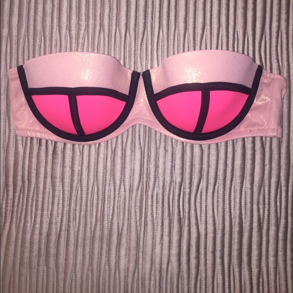 NWOT VICTORIA SECRET SHIMMER COLOR BLOCK BANDEAU