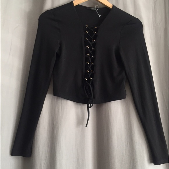 Forever 21 Tops - Lace up front long sleeve