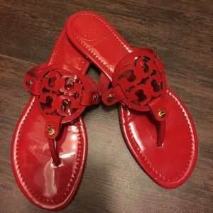 Tory Burch Miller Sandals in red patent