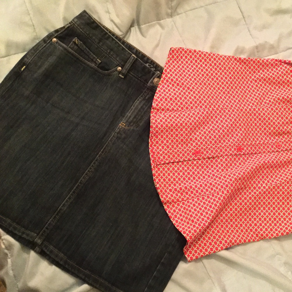 NWT Eddie Bauer SZ 6 Denim Skirt (above the knee)
