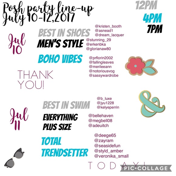 July 10-162017 Posh Party Line Up❤️