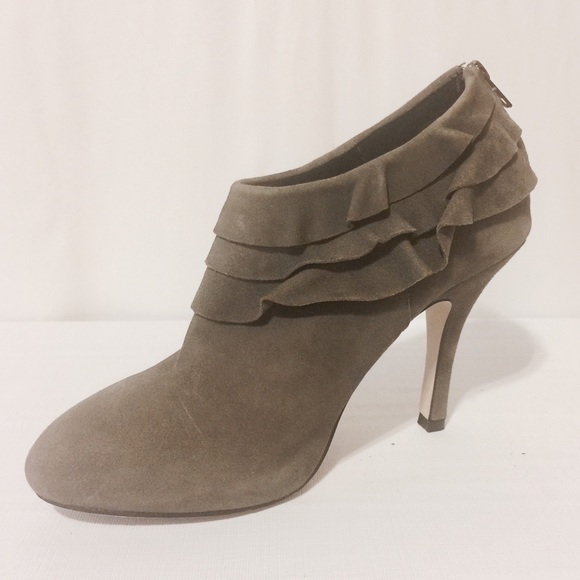 Kelsi Dagger "Dorothy" Olive Suede Booties - Picture 2 of 8
