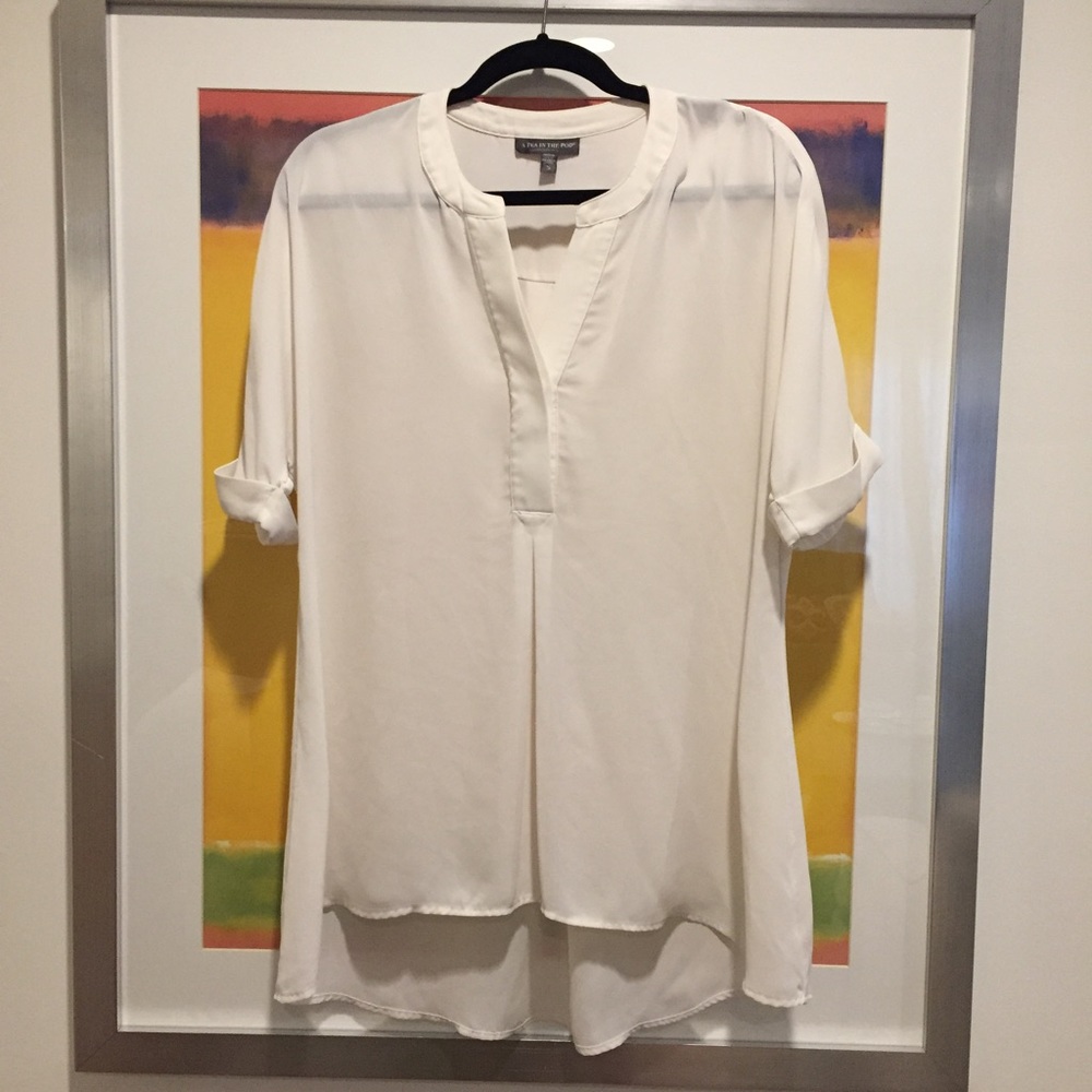 Size small, cream Pea in the Pod maternity blouse