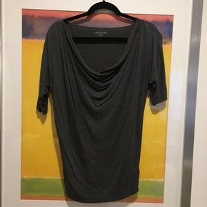 XS gray, drape neck Pea in the Pod maternity top