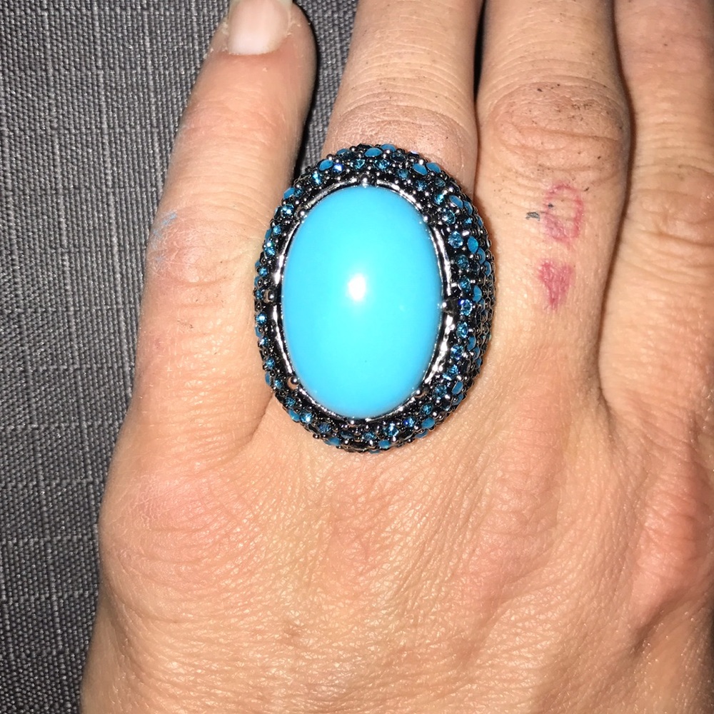 Park lane ring blue sz 7