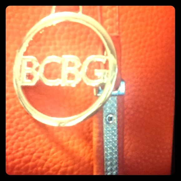 BCBG Orange Tote ! Soft leather no flaws ! - Picture 1 of 6