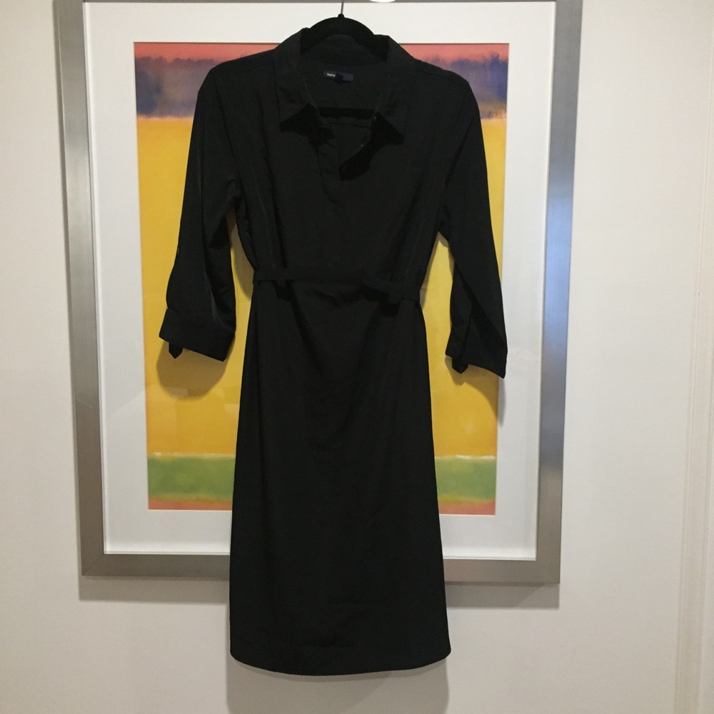 Sz S, black 3/4 sleeve maternity dress from Gap