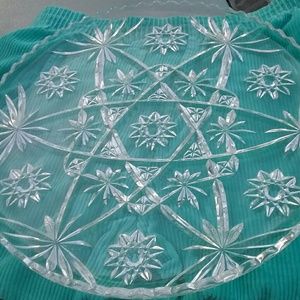 Crystal serving dish