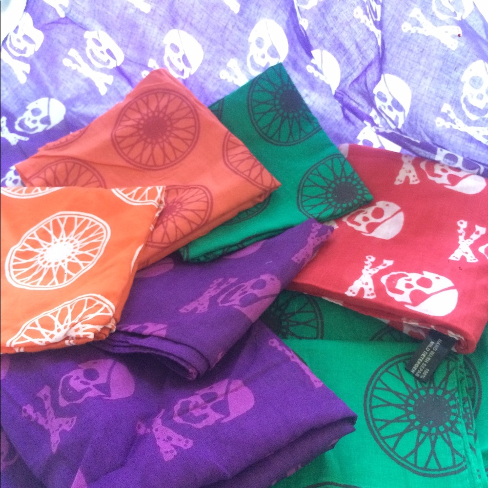 Soulcycle skull wheel bandana / headband