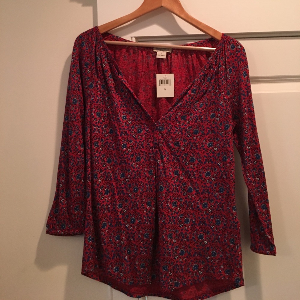 Lucky Brand Floral Print Top