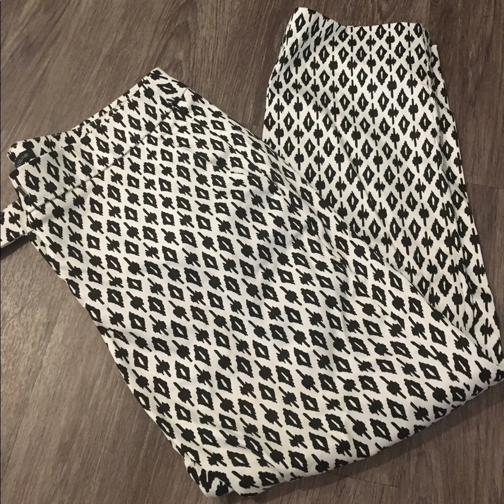 Black and White Geometric Pants