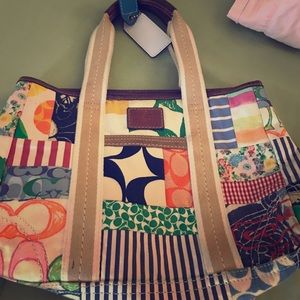 Patchwork coach bag