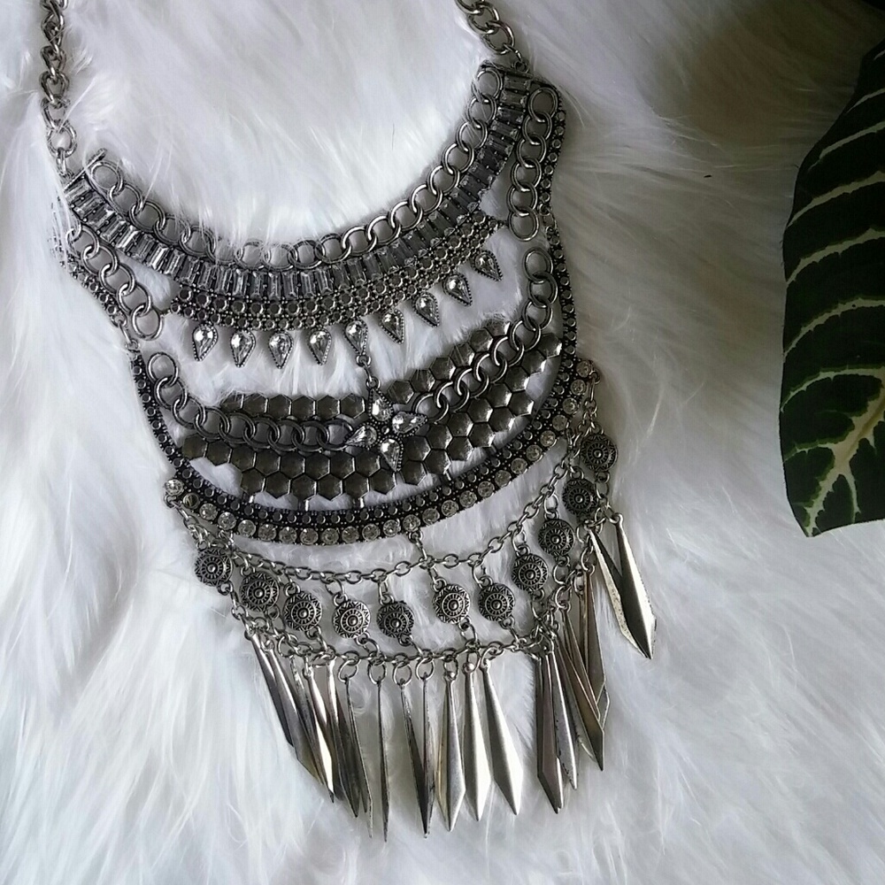 Boho chic statement necklace