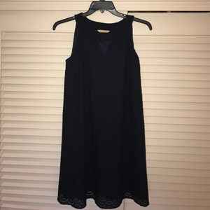 Hope & Harlow navy eyelet dress