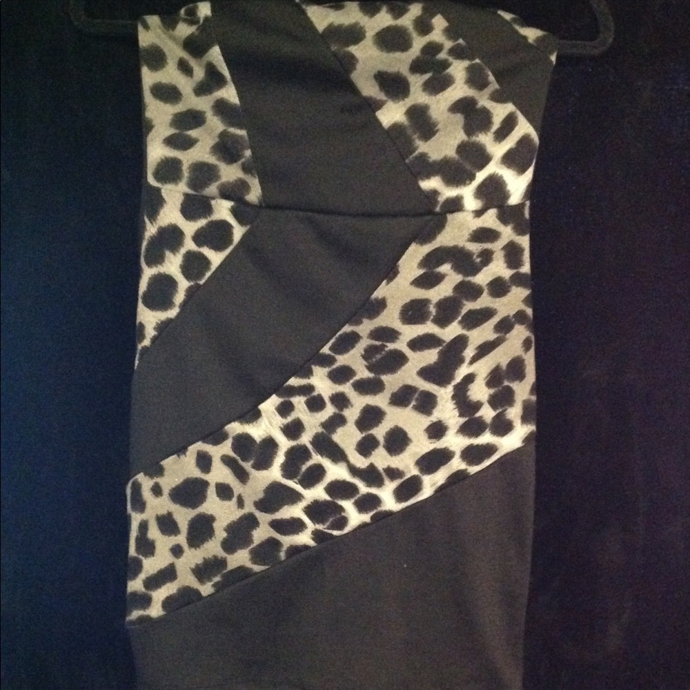 Leopard Strapless Dress