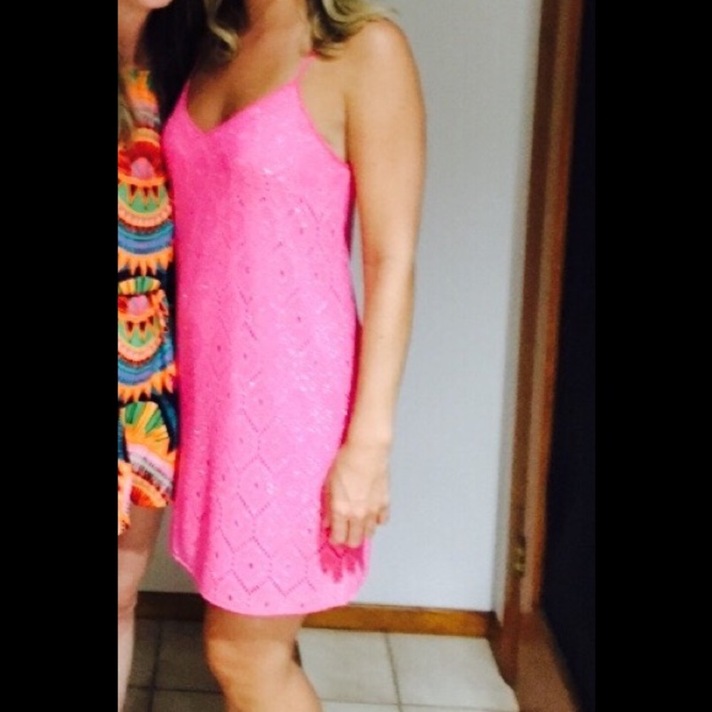 Lilly Pulitzer Dusk Sparkly Lace Slip Dress