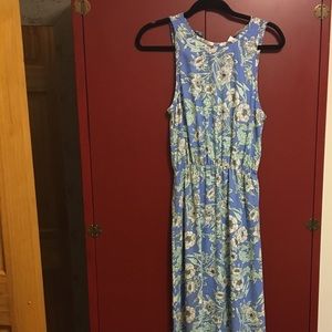 Maxi flower print dress