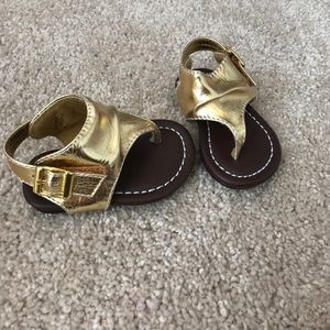 Size 1 gold baby sandals