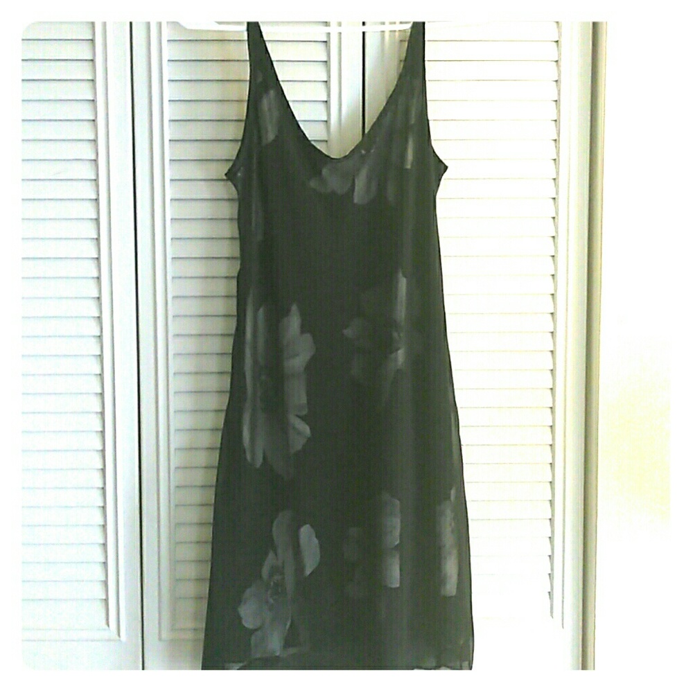 Black flower dress