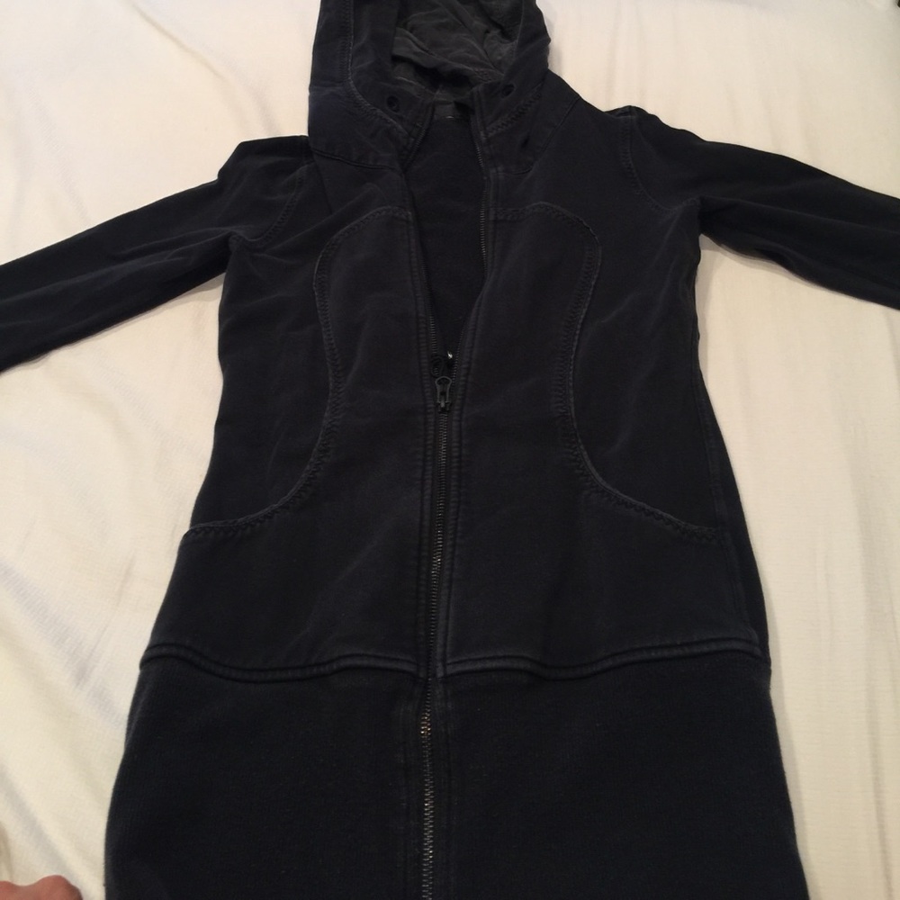 Lululemon Faded black zip up sweatshirt