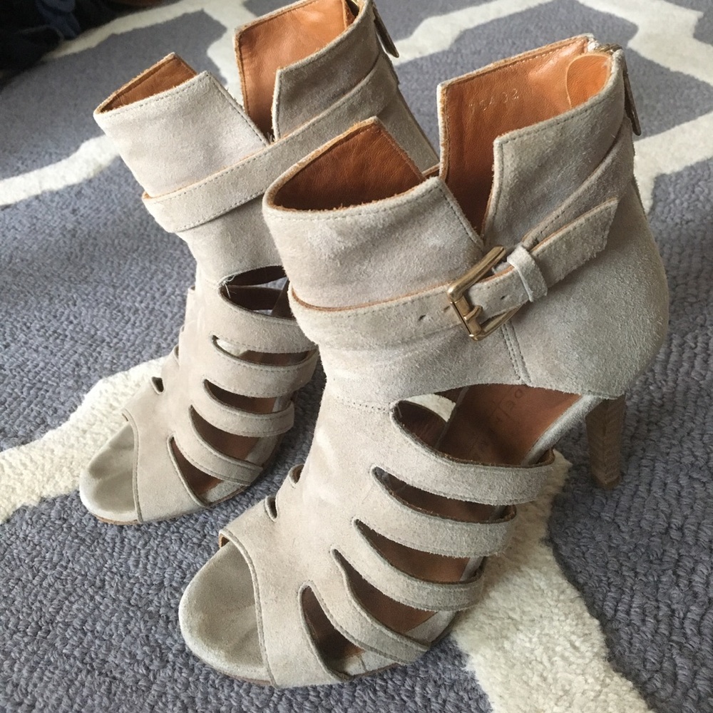 Strappy suede Sandal booties, worn a few times!
