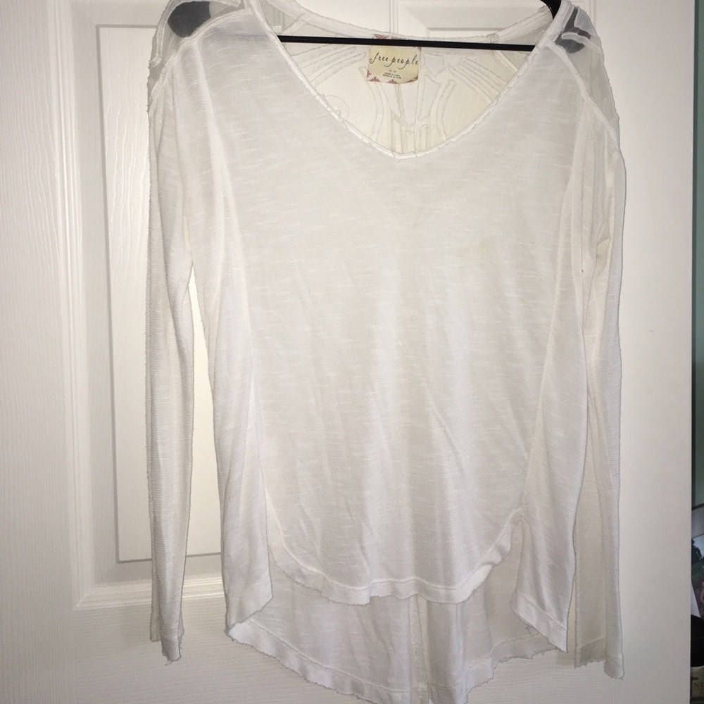 Free People Detailed Mesh Shirt