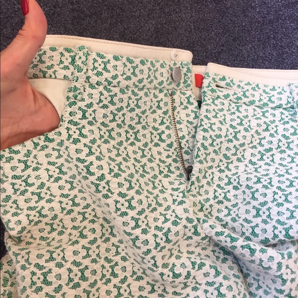 Anthropologie Cartonnier cream/Kelly lace shorts - Picture 4 of 16