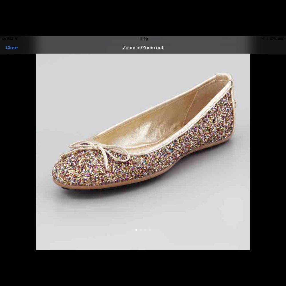 Jimmy choo multi glitter flats 36.5