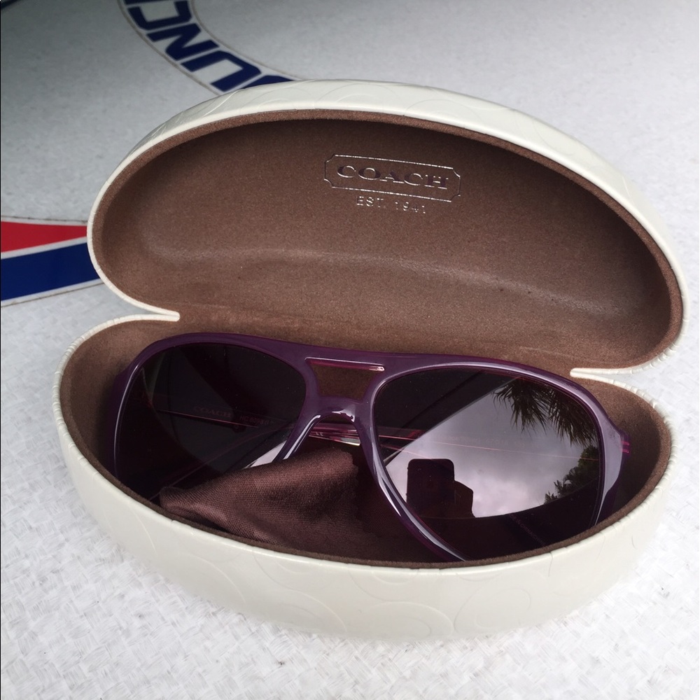 Authentic Coach grape/purple aviators
