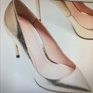 Gold metallic high heel brand new Zara shoes