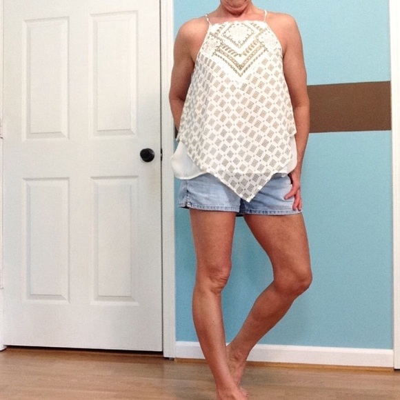 Tops - About A Girl layered handkerchief tank