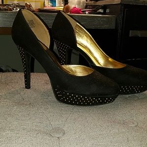 👠Nine West Black Platforms Heels👢
