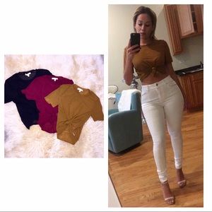 Sheer top knot or not, mustard black and burgundy