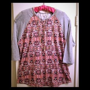 Lularoe Randy- pink and gray Lularoe Randy- pink and gray