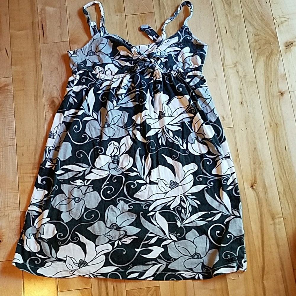 Black and white swim cover up