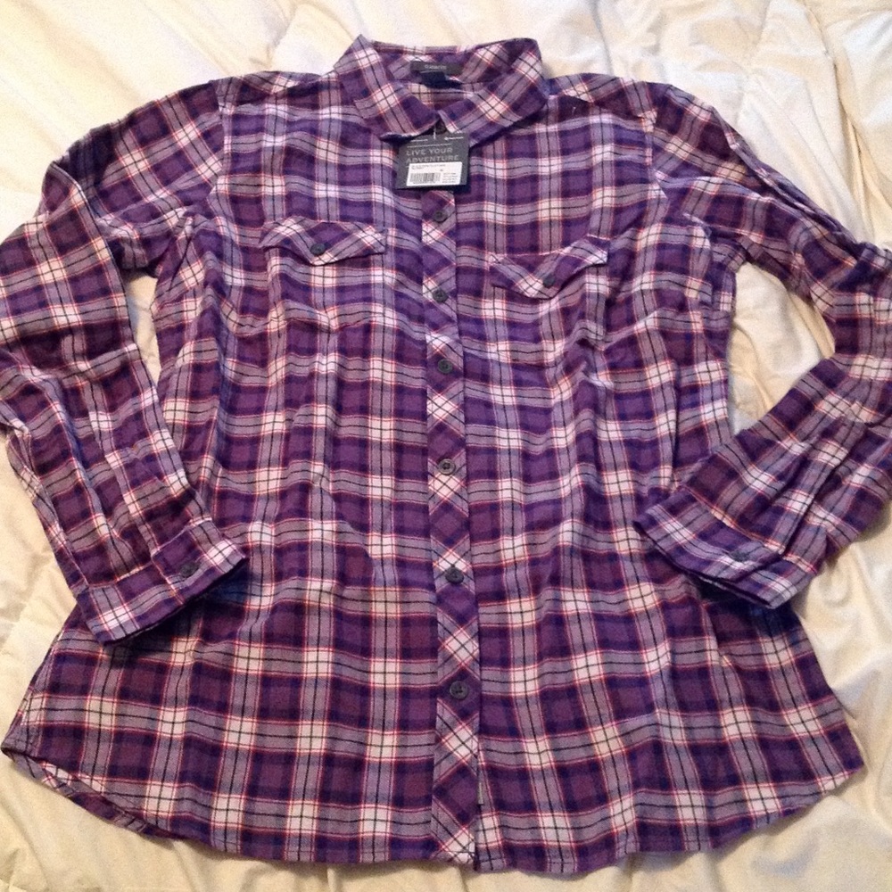 NWT Flannel button down Eddie Bauer