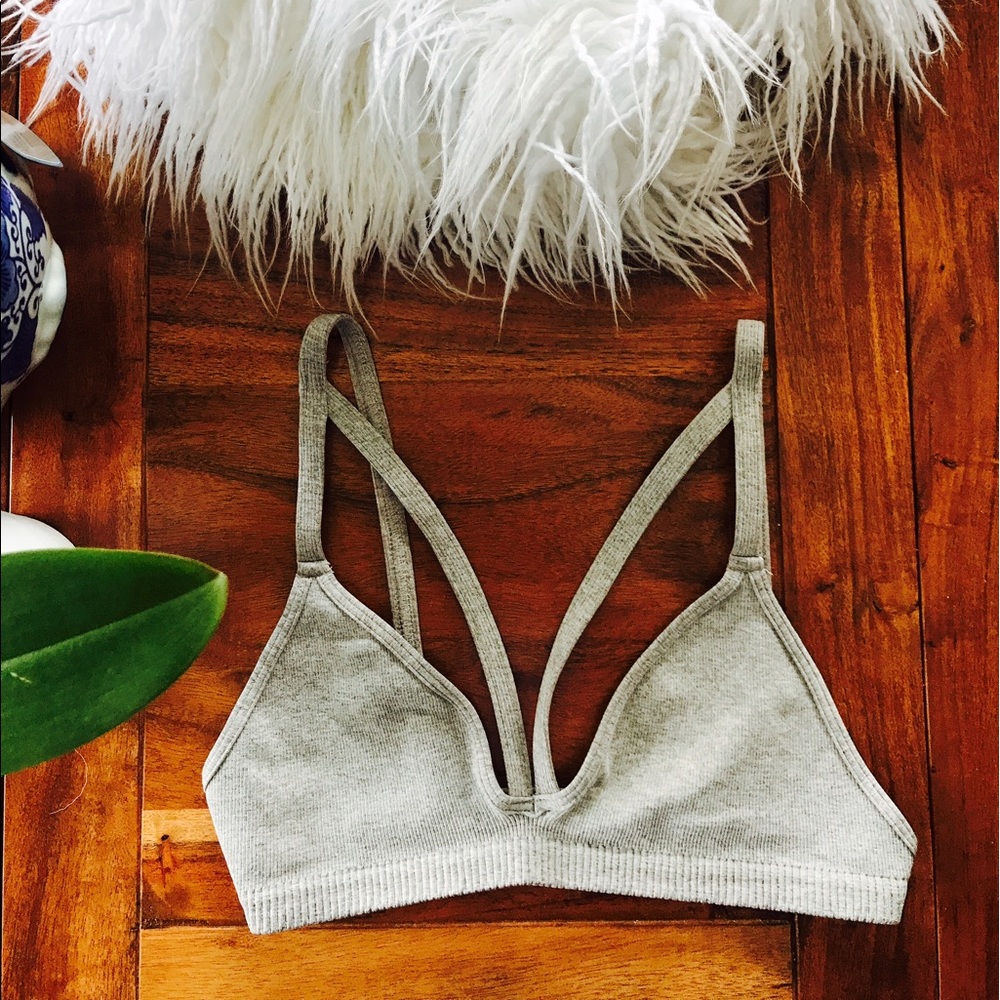 Free People Bralette Gray Size XS/S
