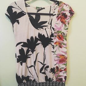 Graphic floral top from anthropologie