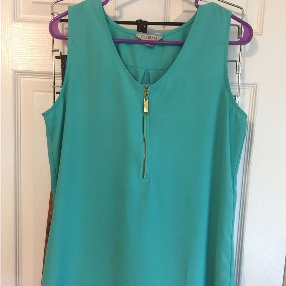 Dress Barn Zip Front Top