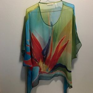 Soft surroundings sheer top.