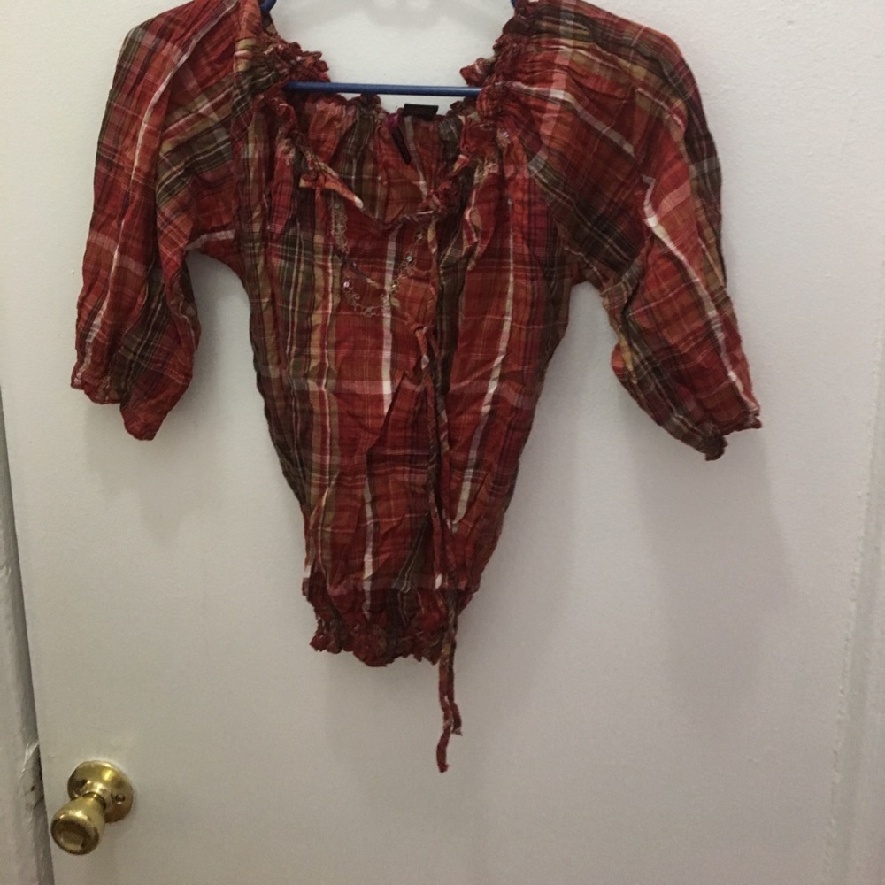 Plaid blouse
