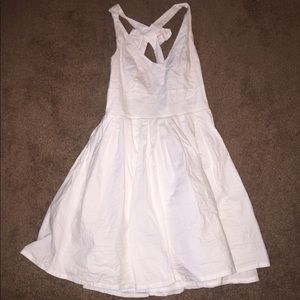 White dress with bow