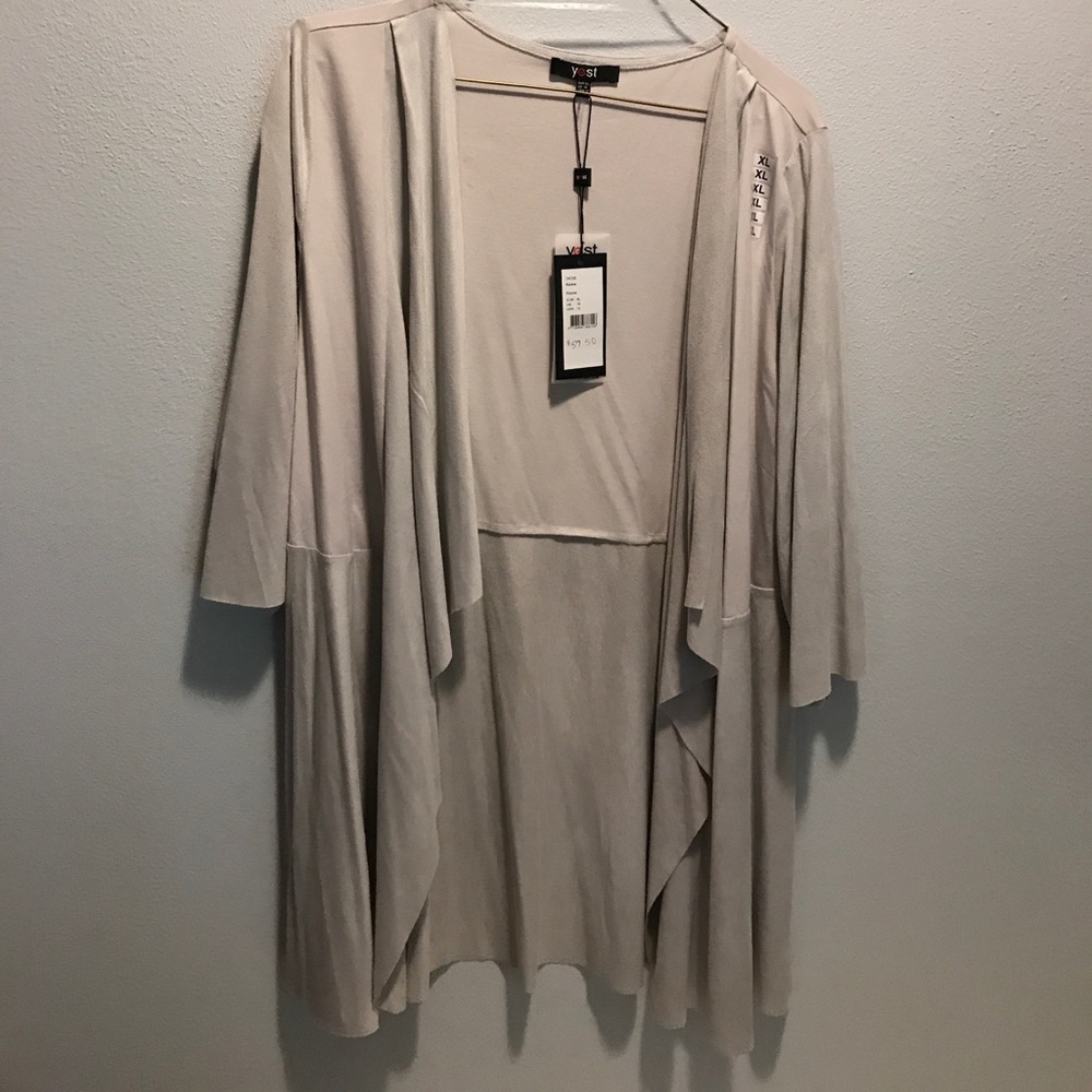 Grey micro suede top/ jacket.