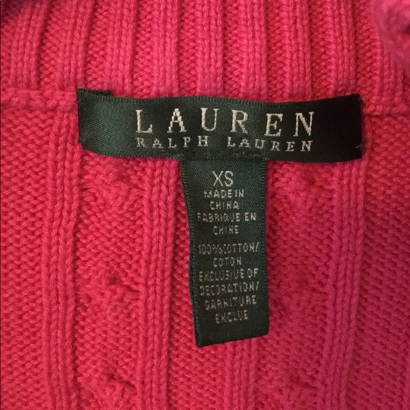 Lauren Ralph Lauren Pink Cable-Knit Sweater - Picture 2 of 3