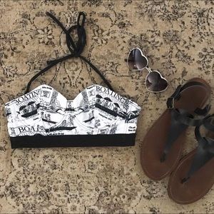 Modcloth Sailing Bikini Top