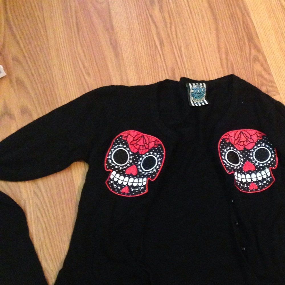 Sugar skull cardigan from Hot Topic