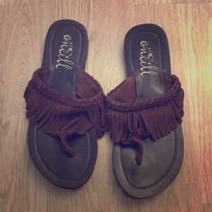 🎒SALE🎒O'NEILL SUEDE FRINGE SANDAL